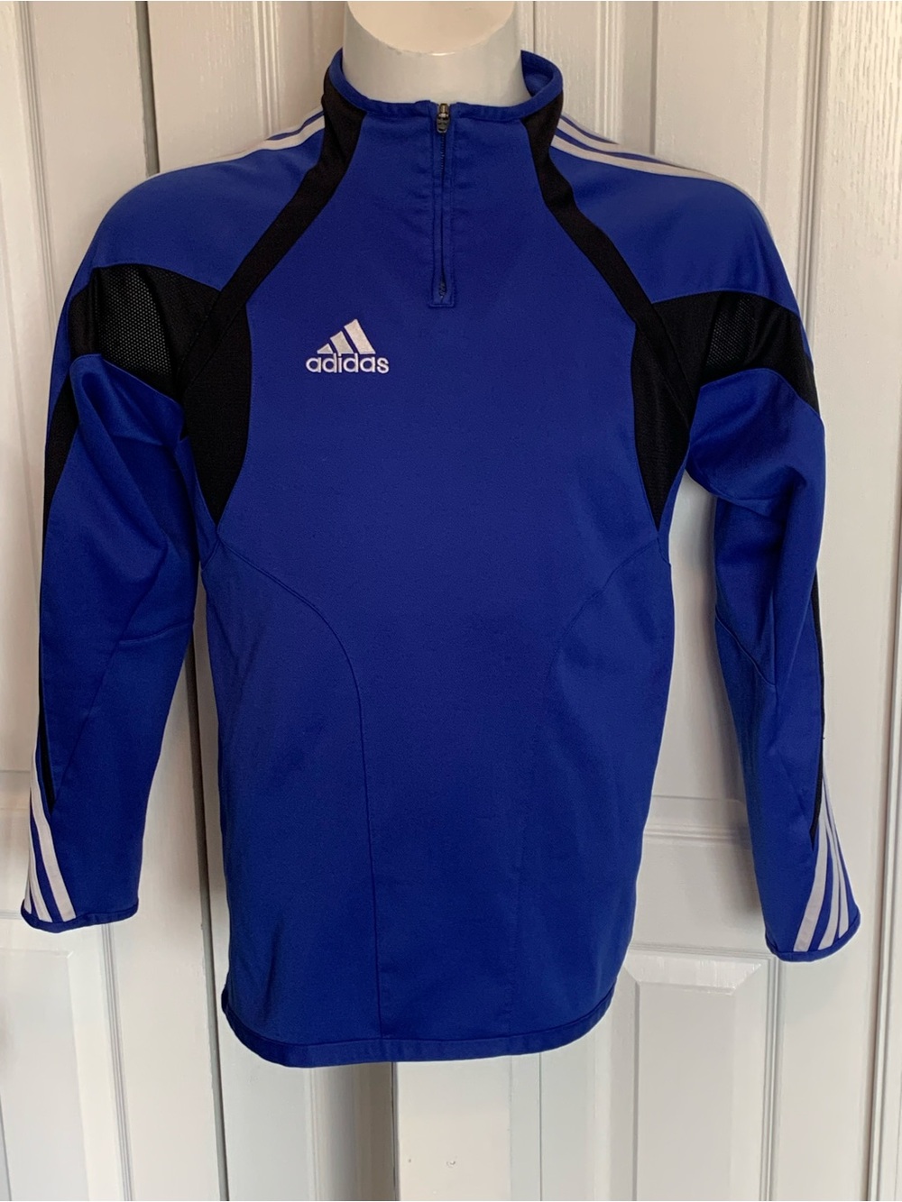 adidas tiro Royal Blue and Black Quarter-Zip Training Top
